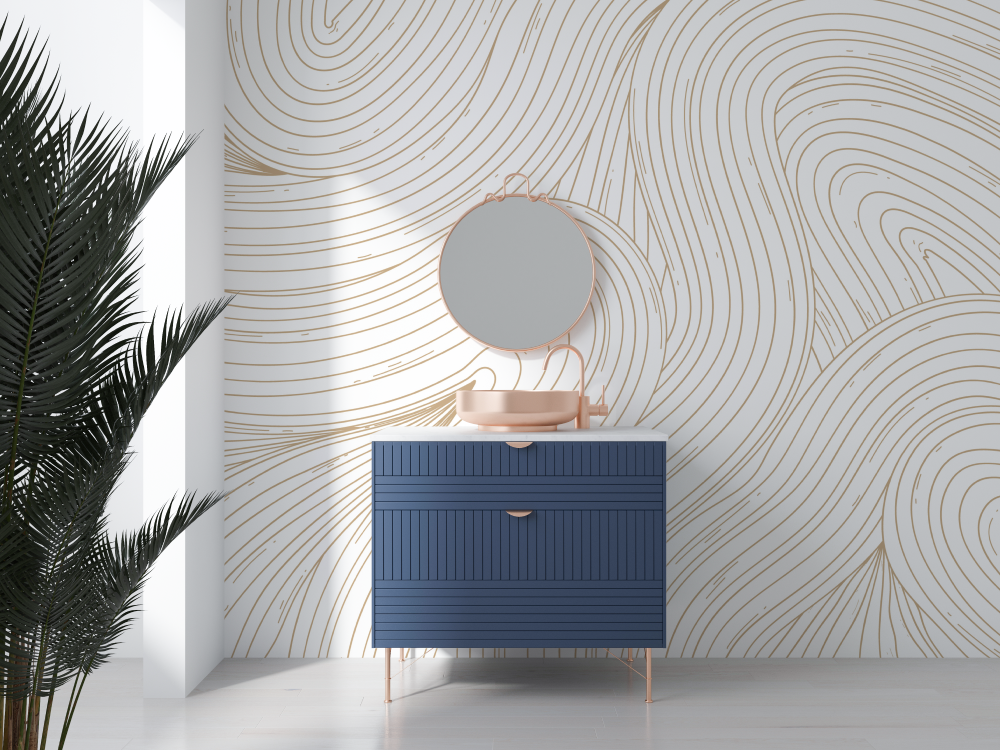 Papier peint 3d pour salle de bain salle deau
