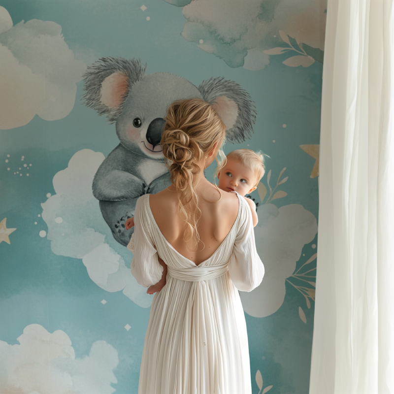 Papier peint koala dans une bulle de reve bb123