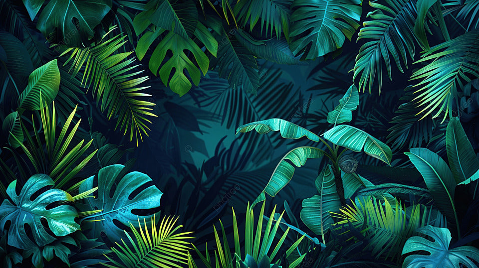 Papier Peint Tropical Feuillage Vert