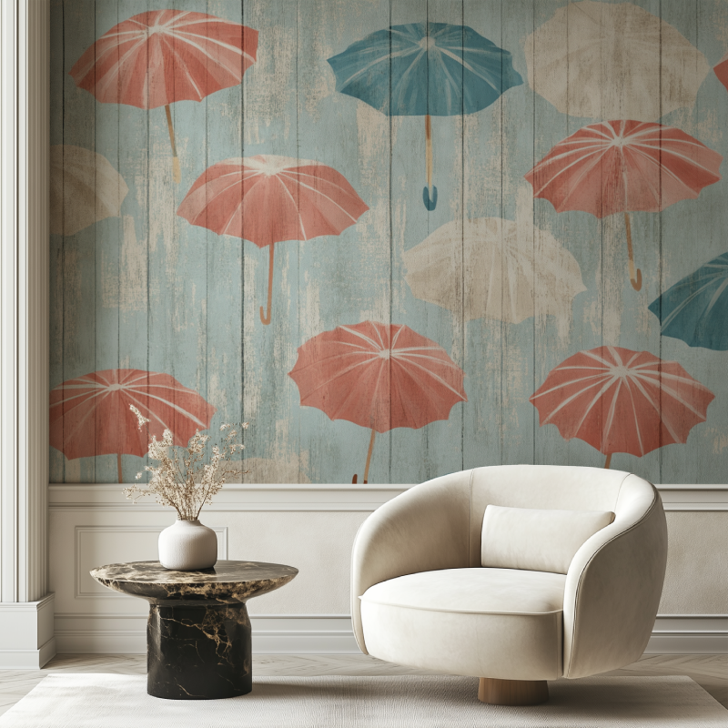 Papier peint vintage deauville chaise tendance