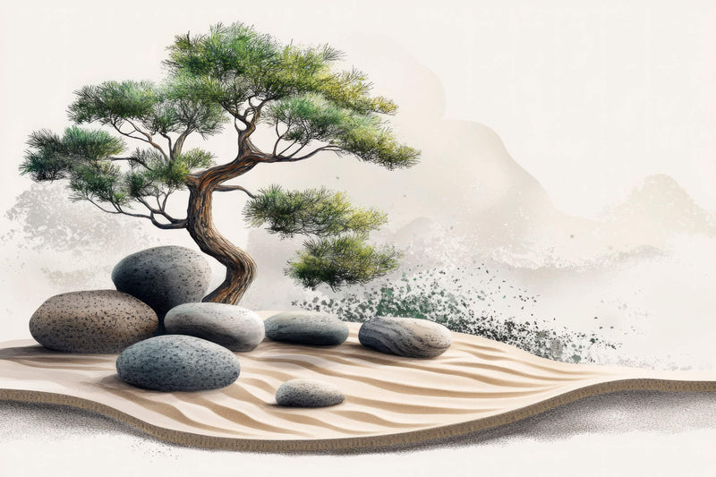 Papier Peint Zen Arbre Japonais