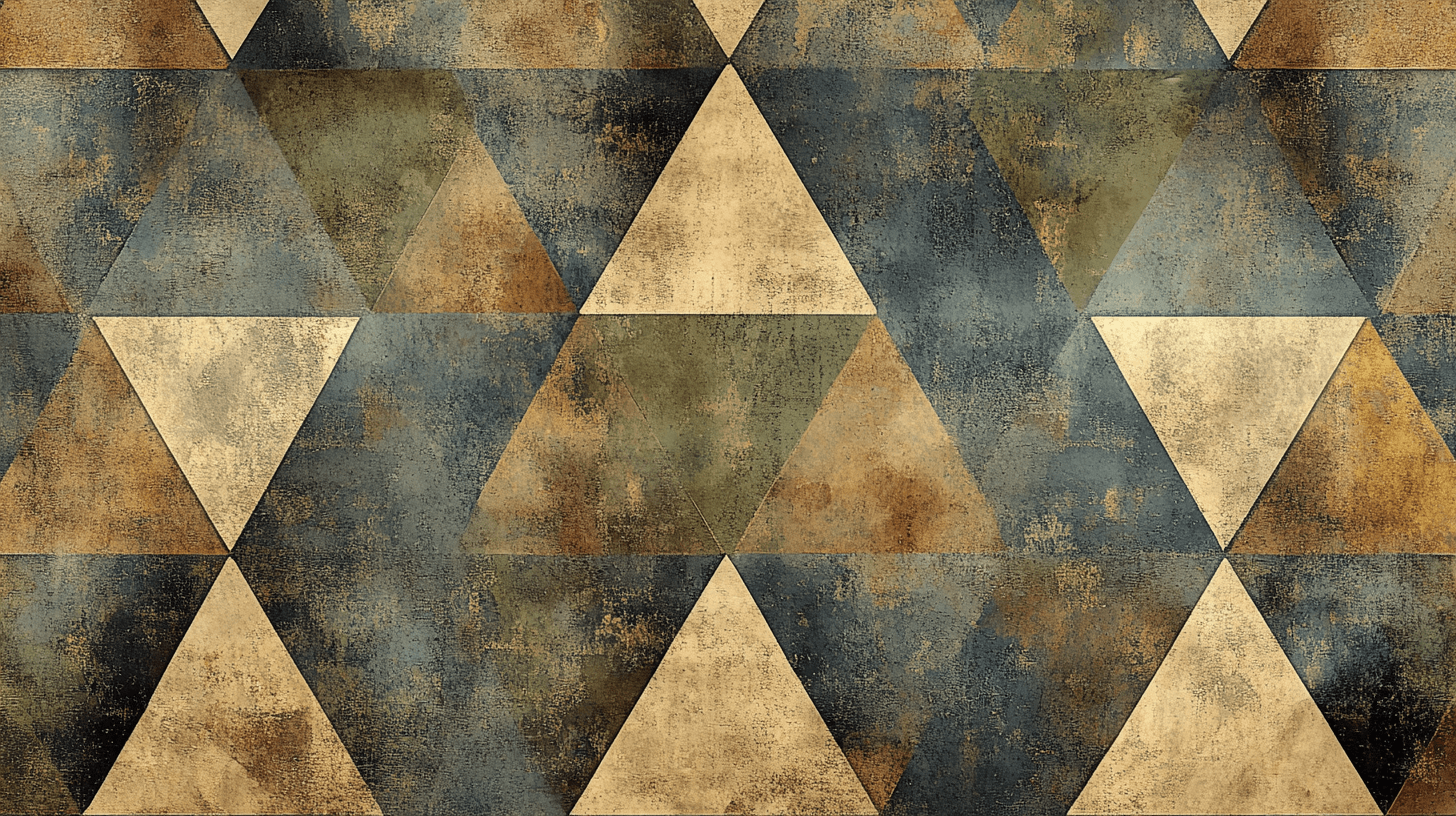 Papier Peint Vintage Triangle 3d
