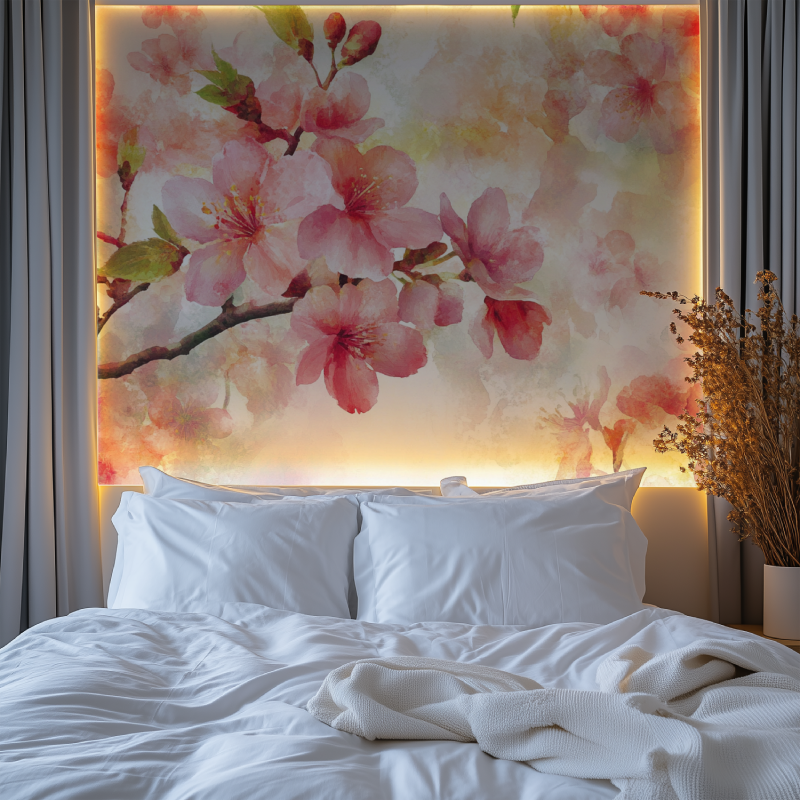 Papier peint fleur japonaise chambre premium