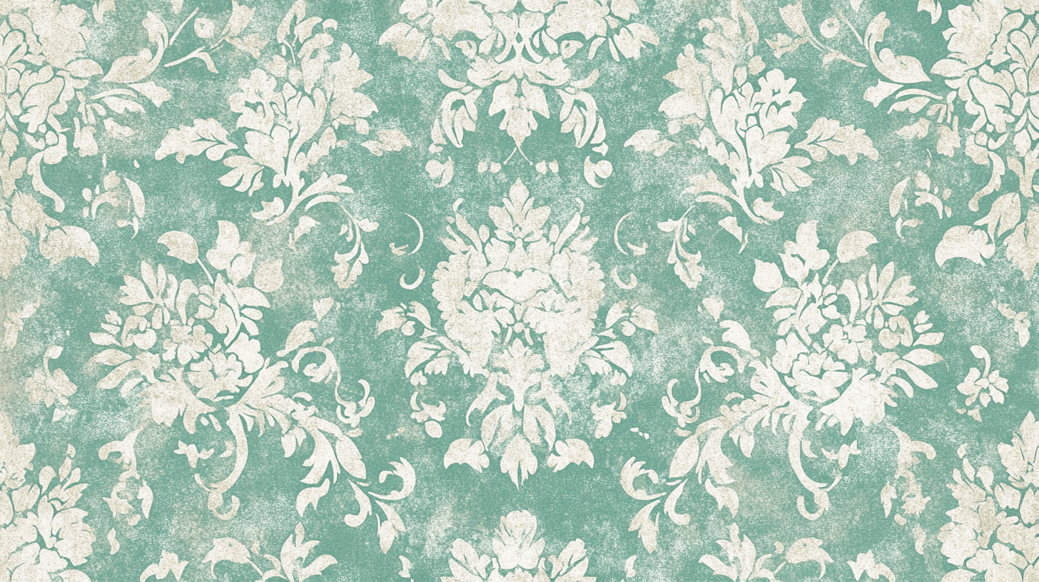 Papier Peint Vintage Vert D'eau