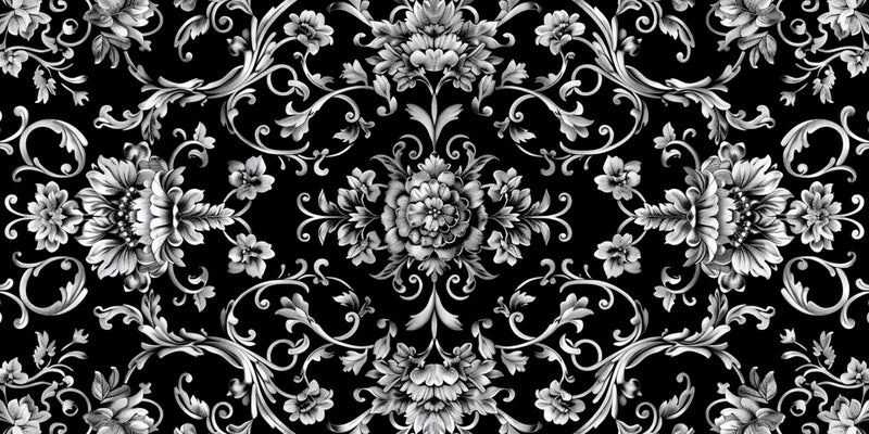 Papier Peint Noir Baroque