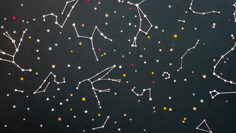 Papier peint garçon constellations d'étoiles