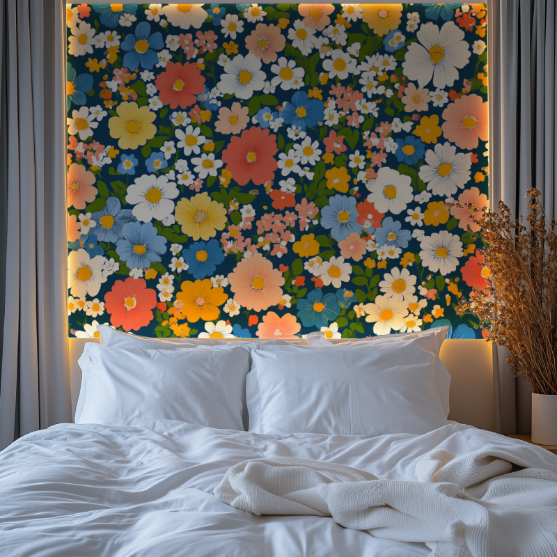 Papier peint petites fleurs ang...or vintage chambre premium