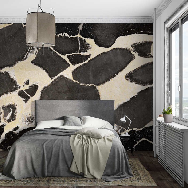 Papier Peint Beige Et Noir - sur mesure