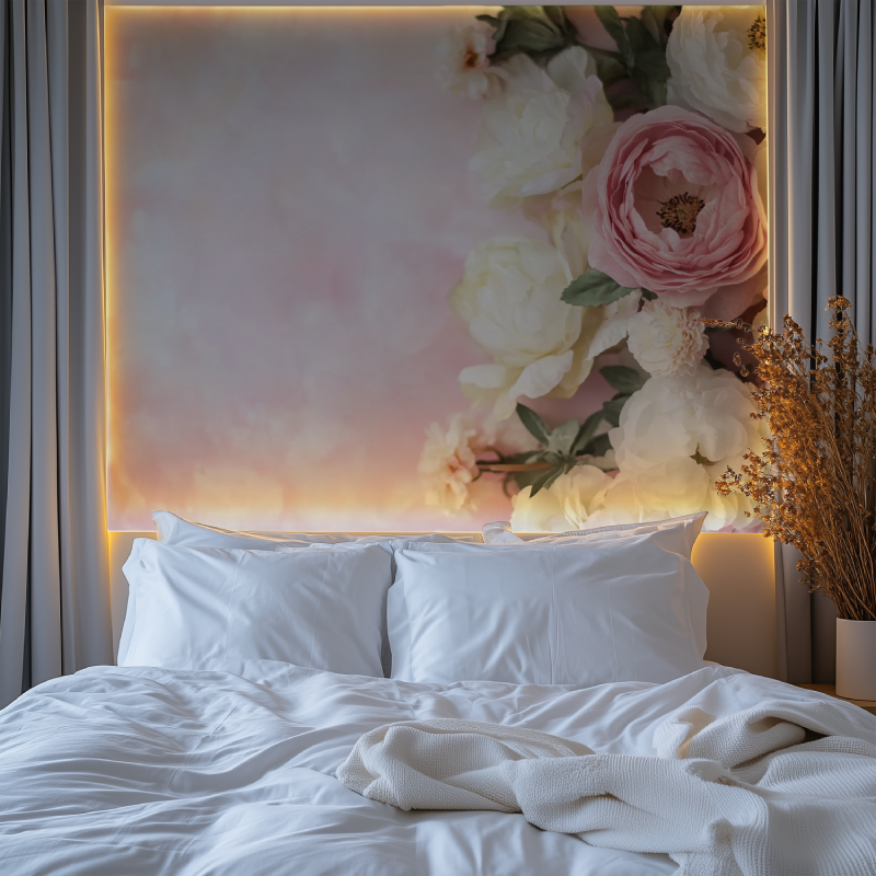 Papier peint vintage feuri chambre premium