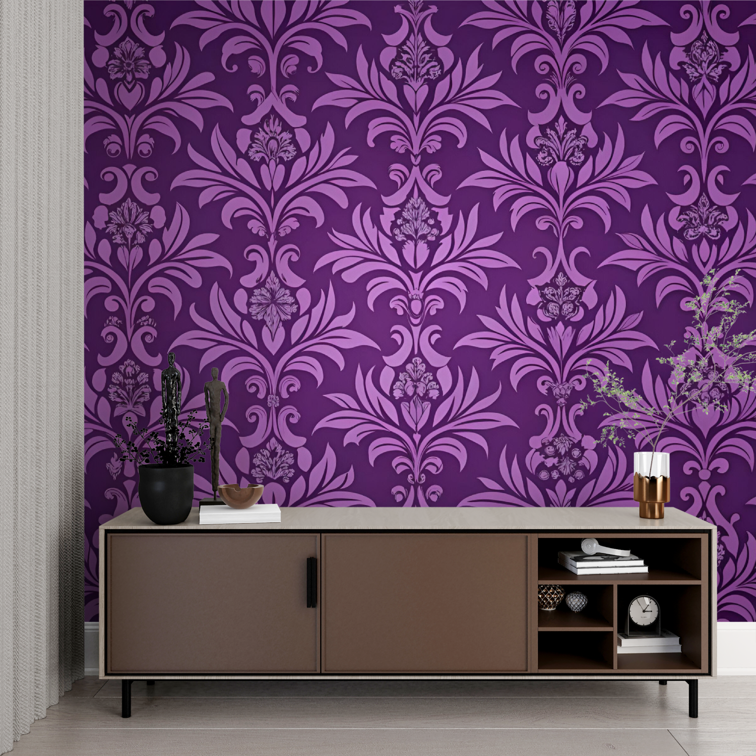 Purple Baroque Wallpaper - Second Image