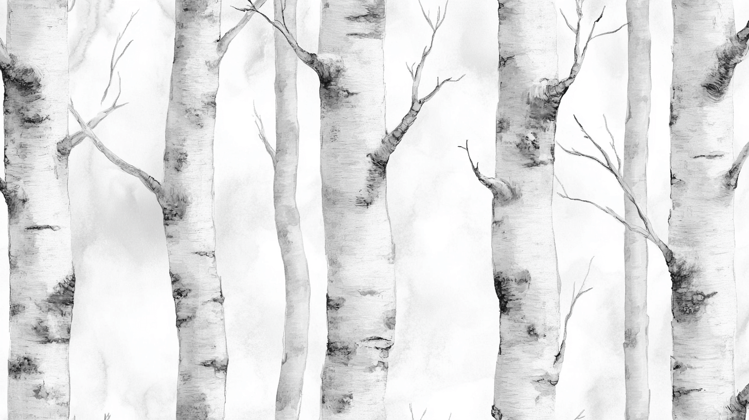 Papier Peint Arbre Bouleau