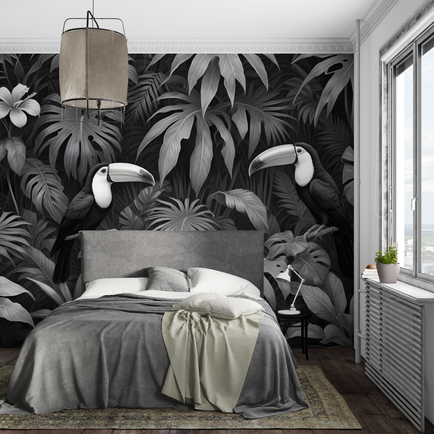 Papier Peint Tendance Noir - mural