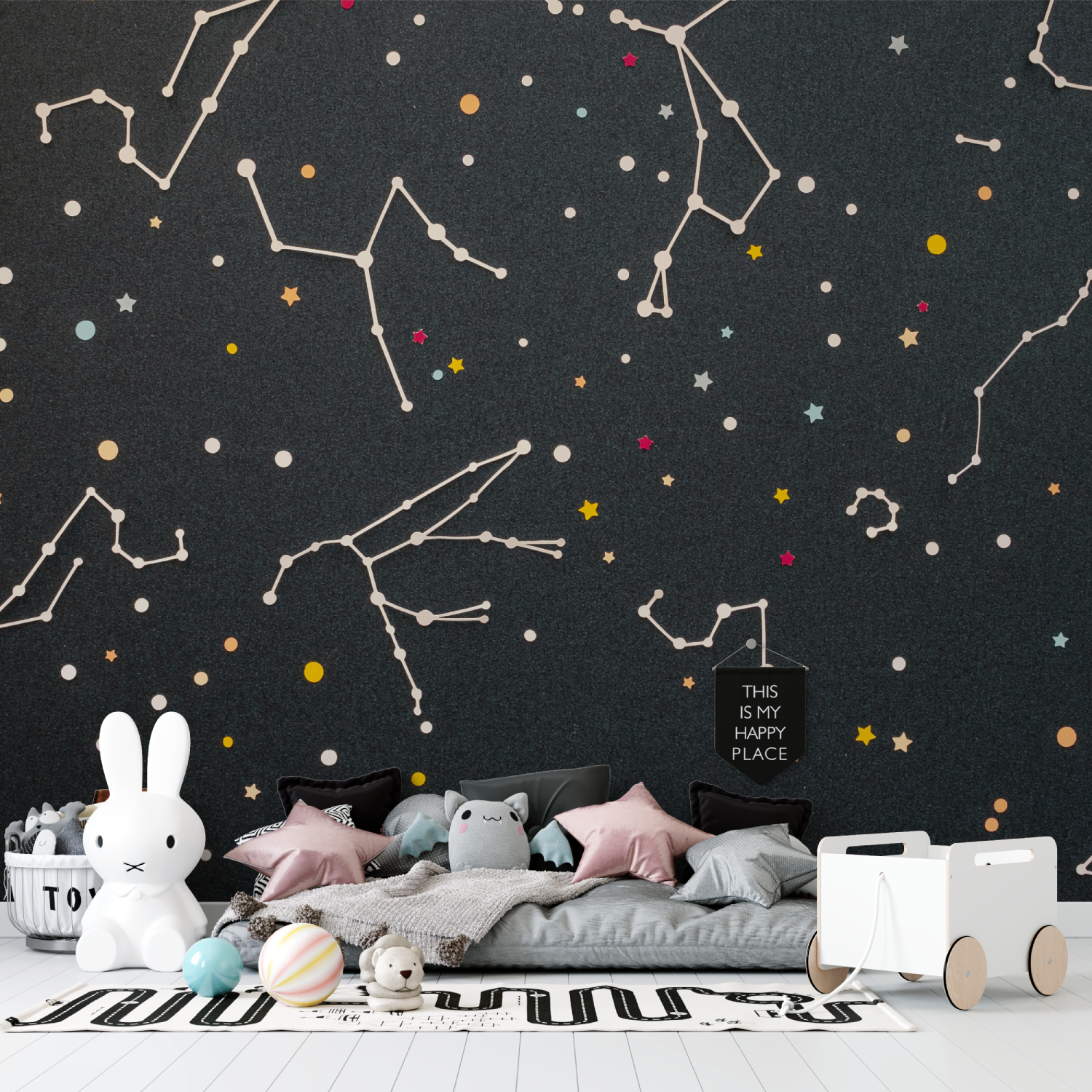 Papier peint garçon constellations d'étoiles - Second Image