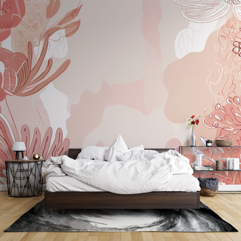 Papier peint pour chambre cocooning rose leroy merlin mur