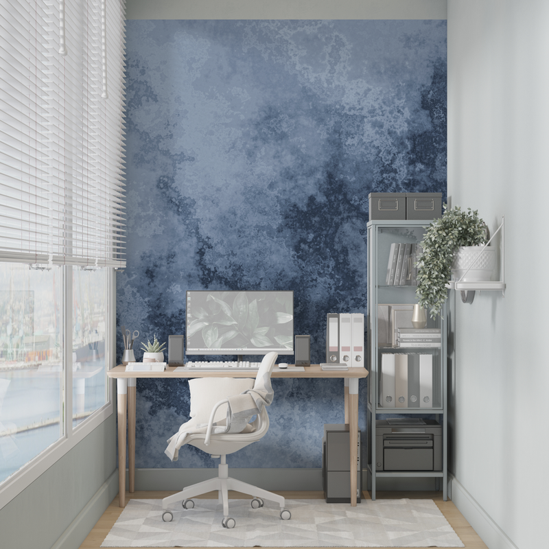 Papier Peint Bleu Gris - sur mesure