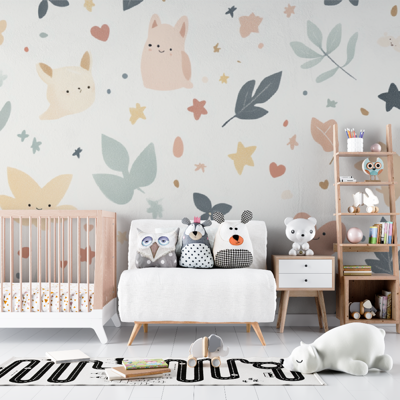 Papier Peint Bébé à Motifs Chambre - bebe tipi