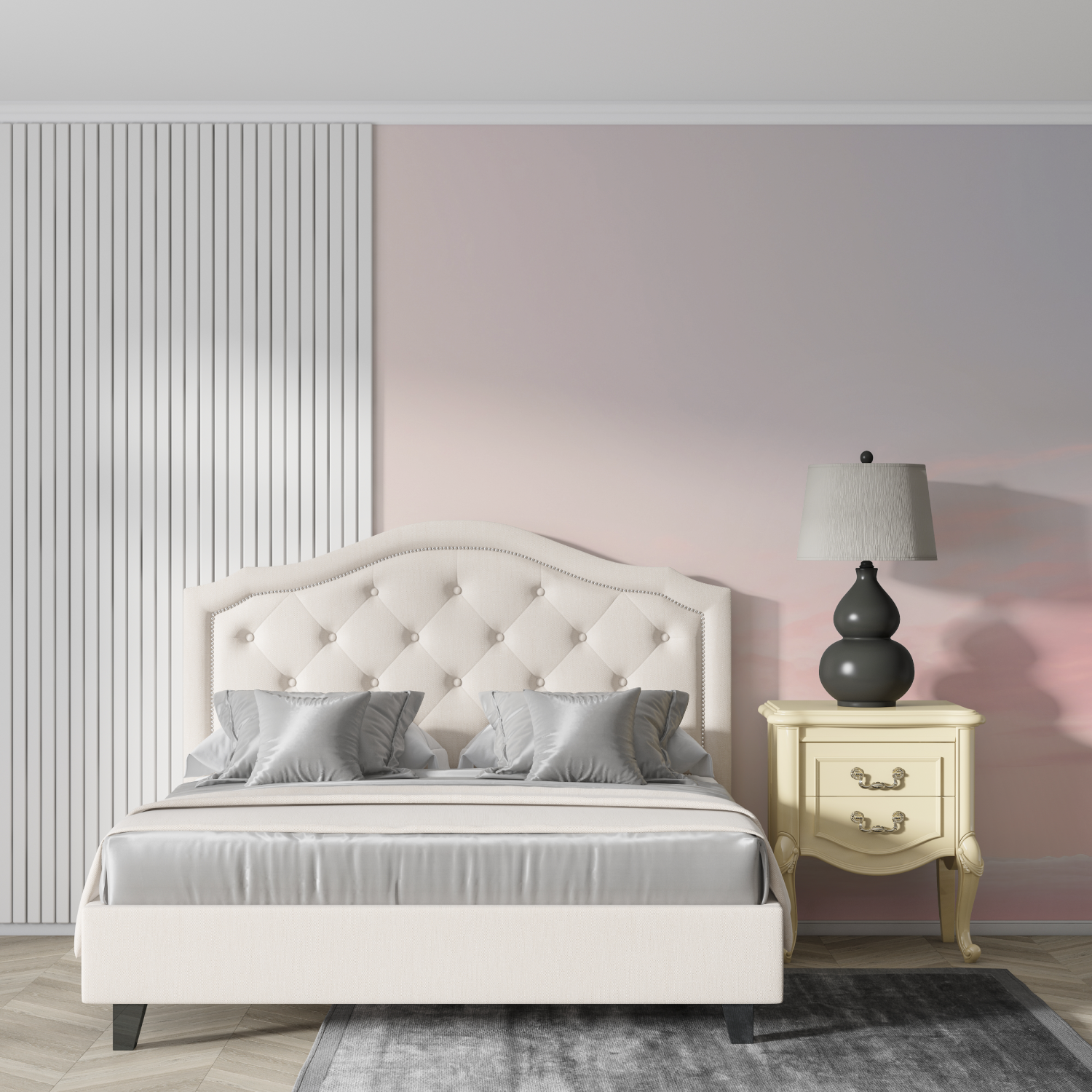 Papier peint cocooning nuages pastel reveurs design