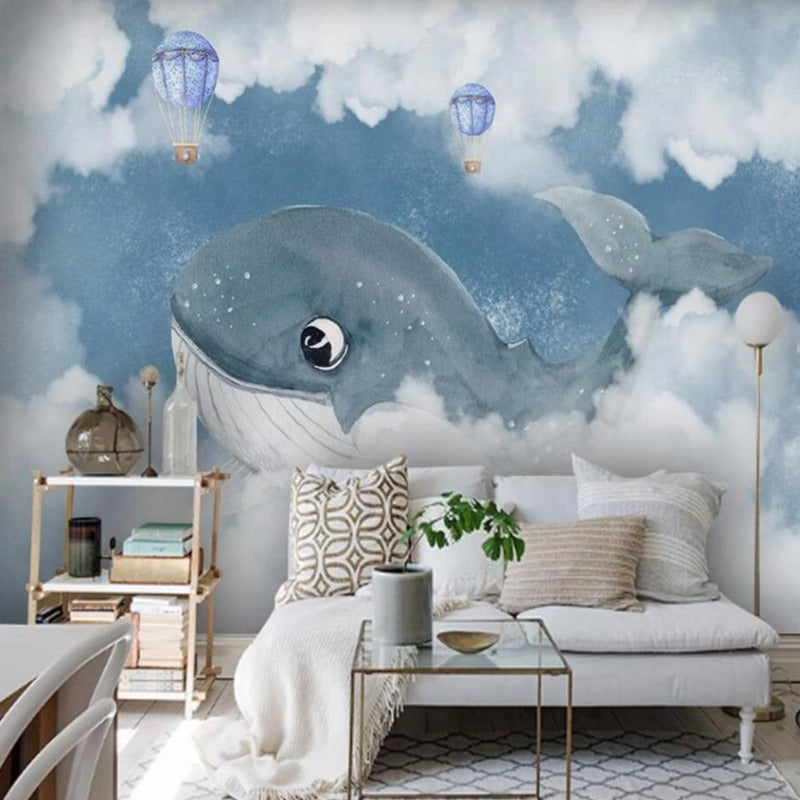 Marine Wallpaper <br/> Cotton Whale Cloud