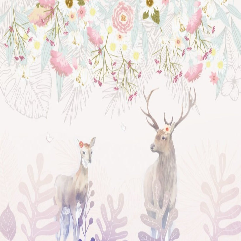 Animals Wallpaper <br/> Deer with Flowers