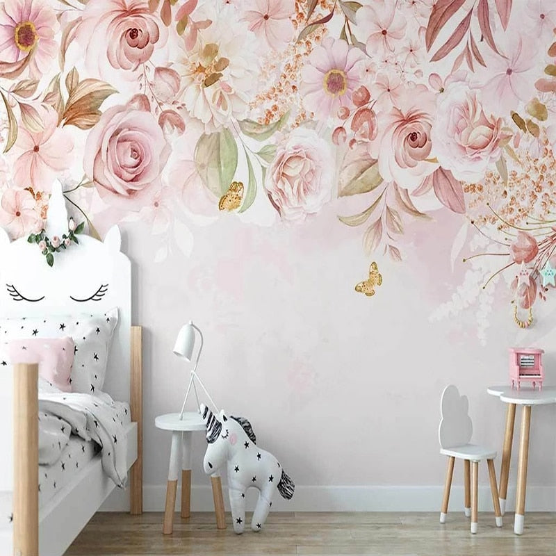 Bloemenbehang <br/> Delicate roze knoop