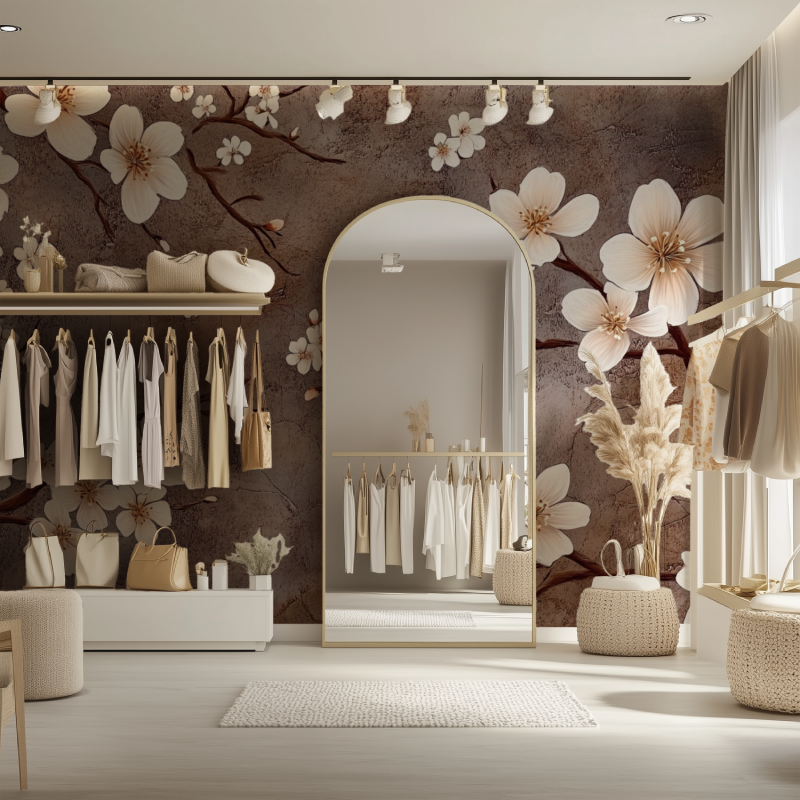 Papier peint fleur de cerisier action dressing