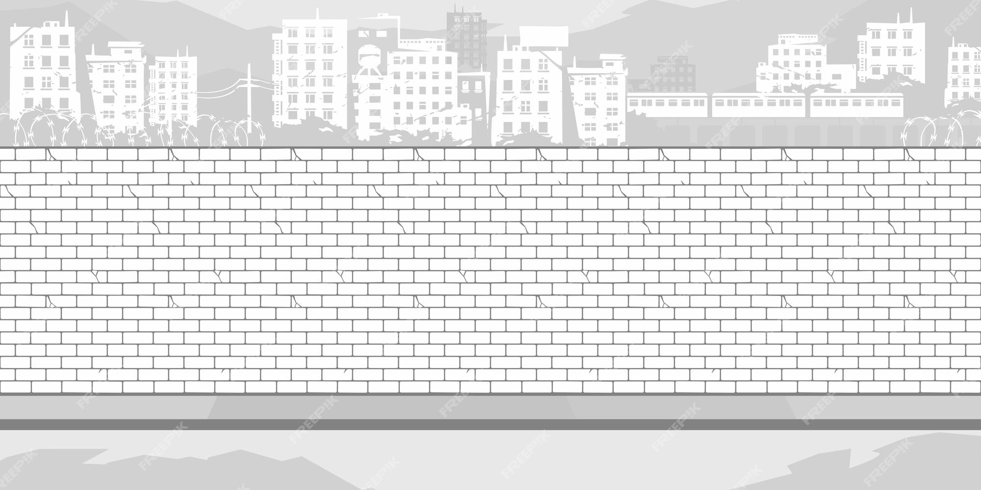 Teen room brick wallpaper