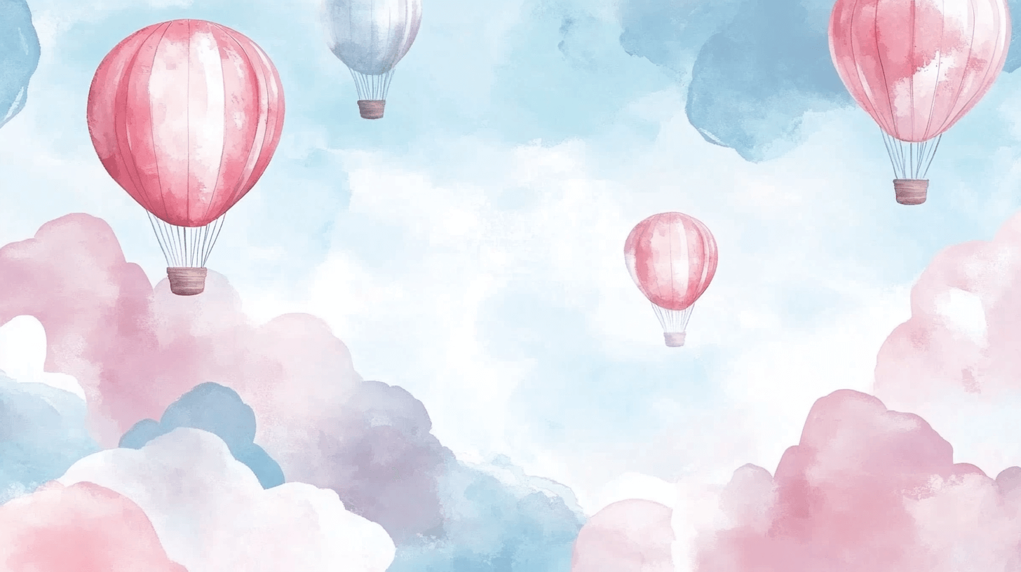 Papier Peint Montgolfière Et Ciel De Printemps