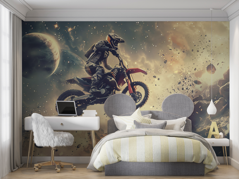 Papier Peint Garçon Course de Moto - mur chambre panoramique