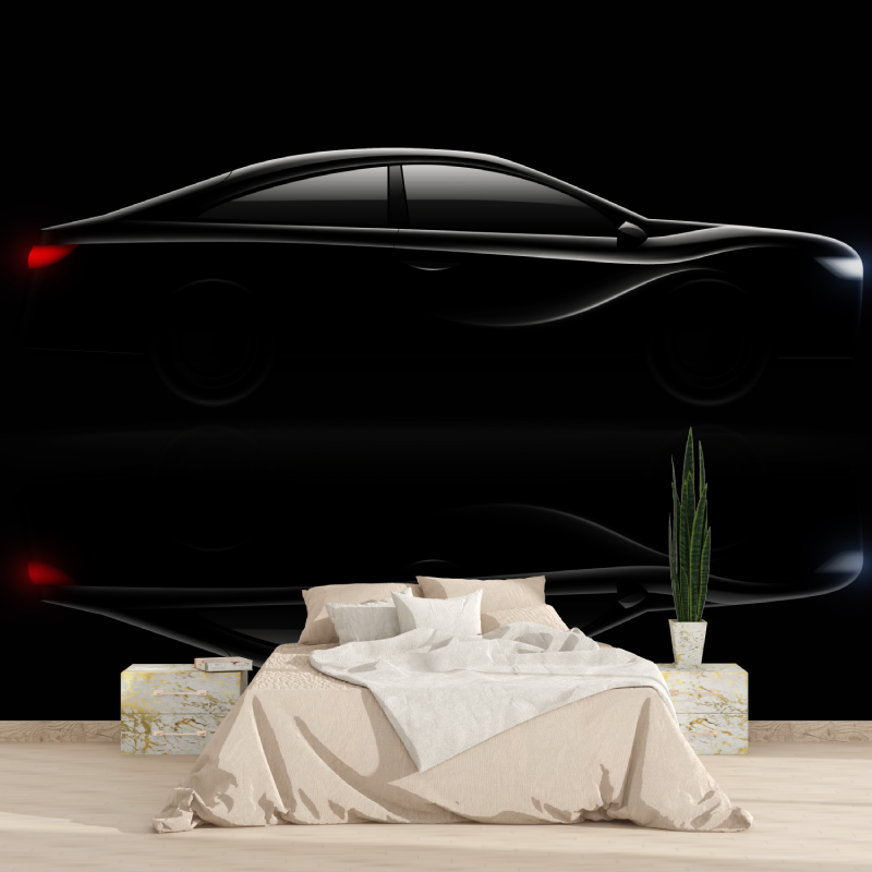 Papier peint voiture noire 1815