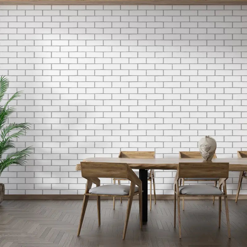 White Brick Wallpaper Bedroom - Second Image