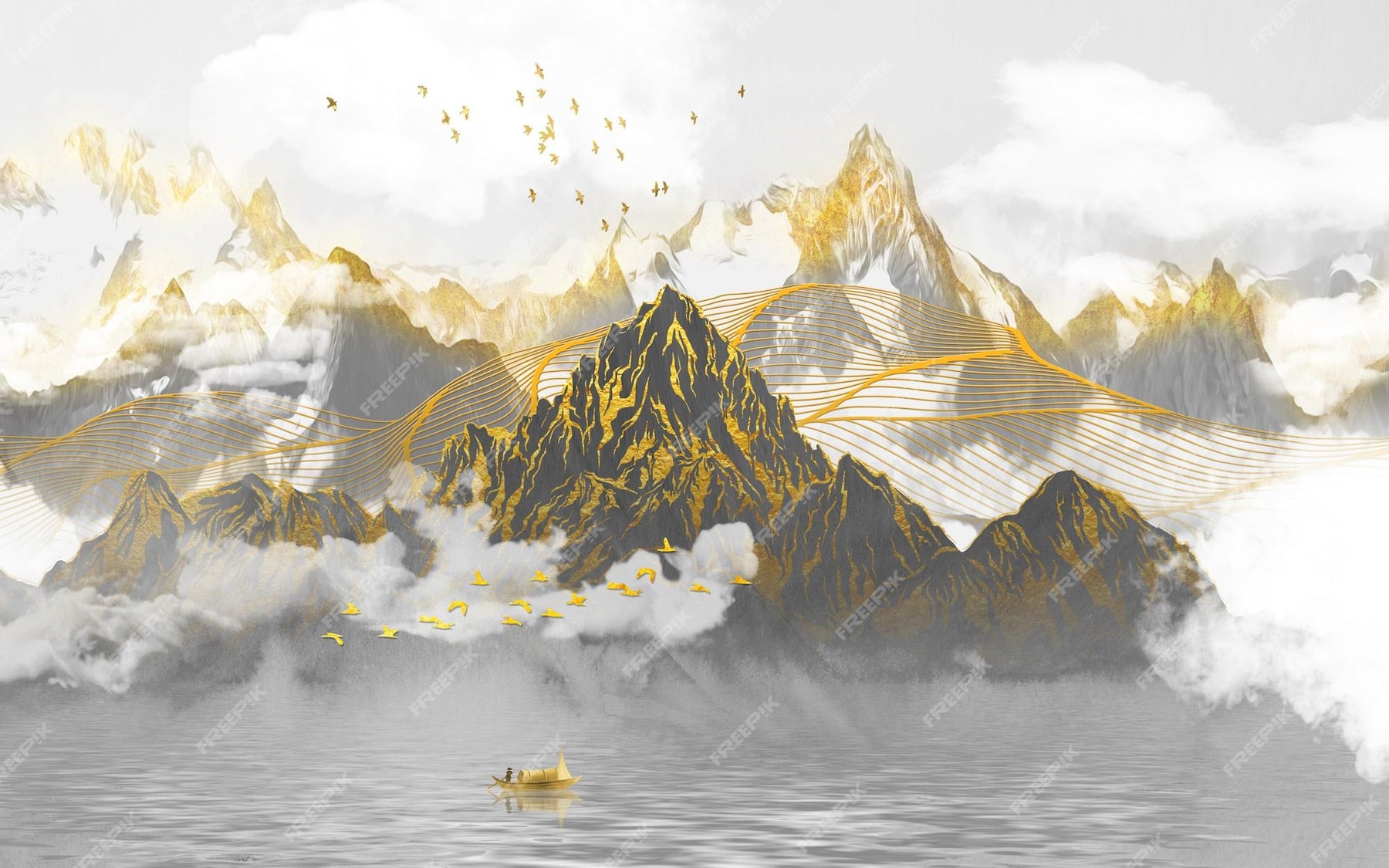 3D mountain wallpaper