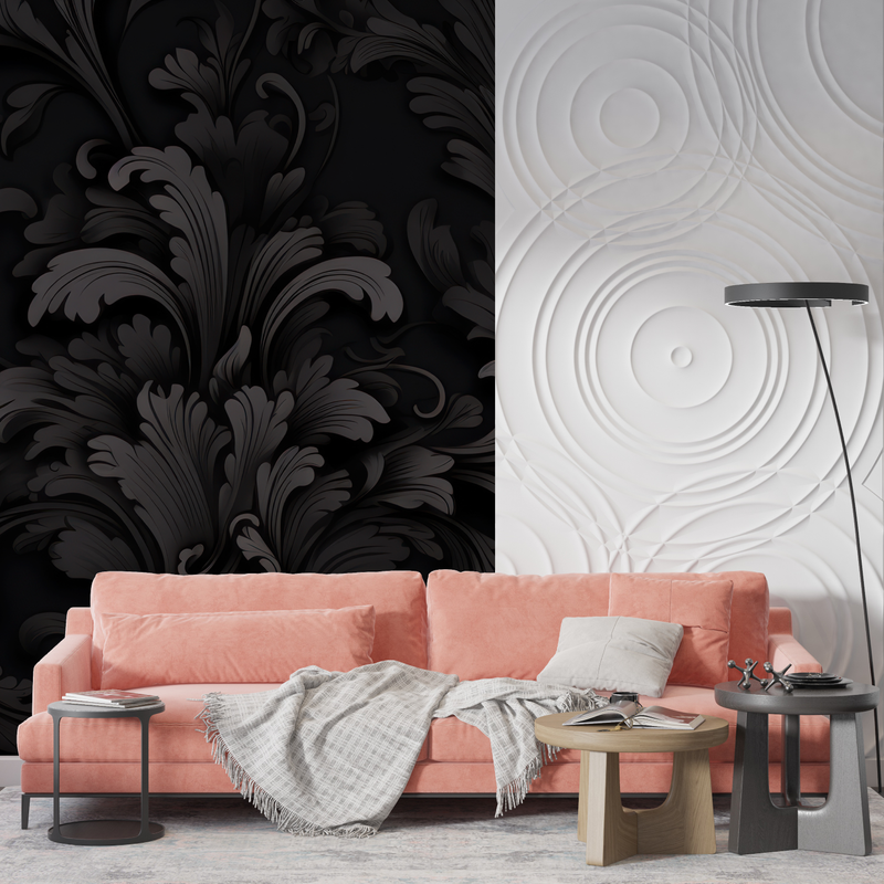 Papier Peint Design Noir - contemporain