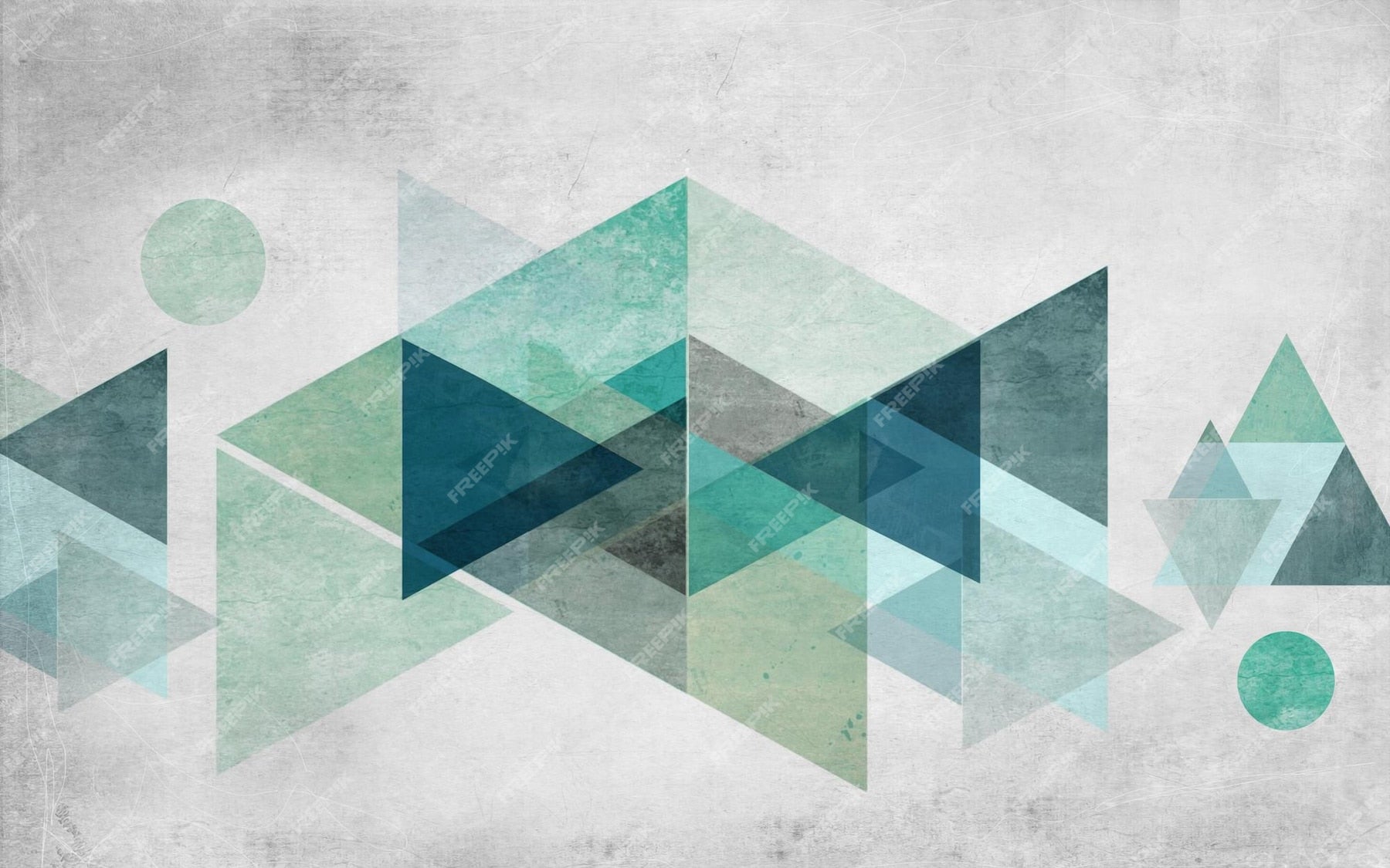 Triangles Blue Scandinavian Wallpaper