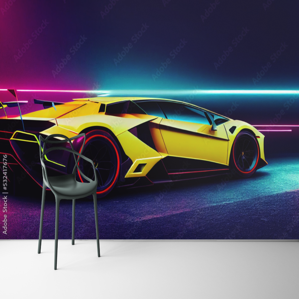 Car Wallpaper <br/> Yellow Lamborghini