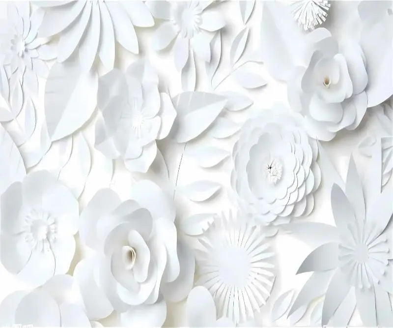 3d white flower wallpaper