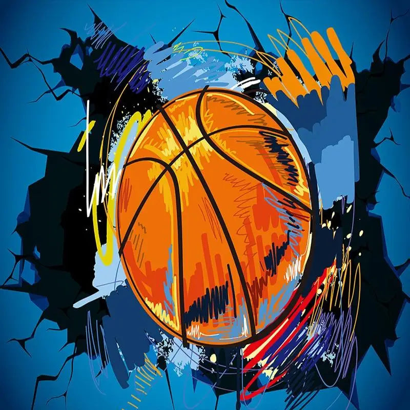 Sfondo di basket in stile disegno - Second Image