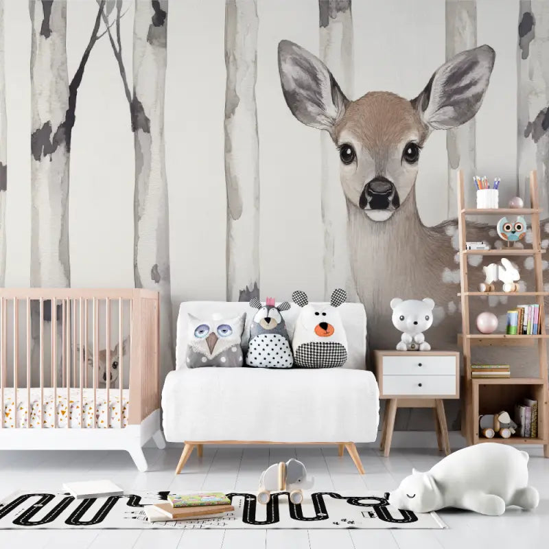 Watercolor baby doe wallpaper - Second Image