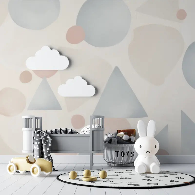 Papier peint bébé Motif géométrique scandinave - bebe tipi