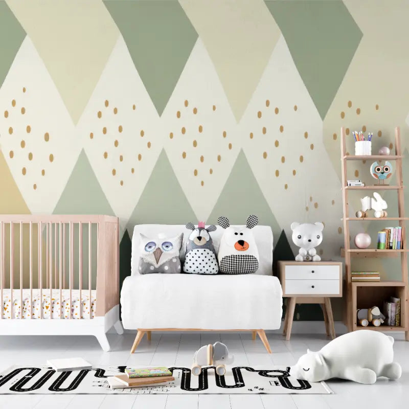 Papier peint bébé Motifs géométriques scandinaves - bebe