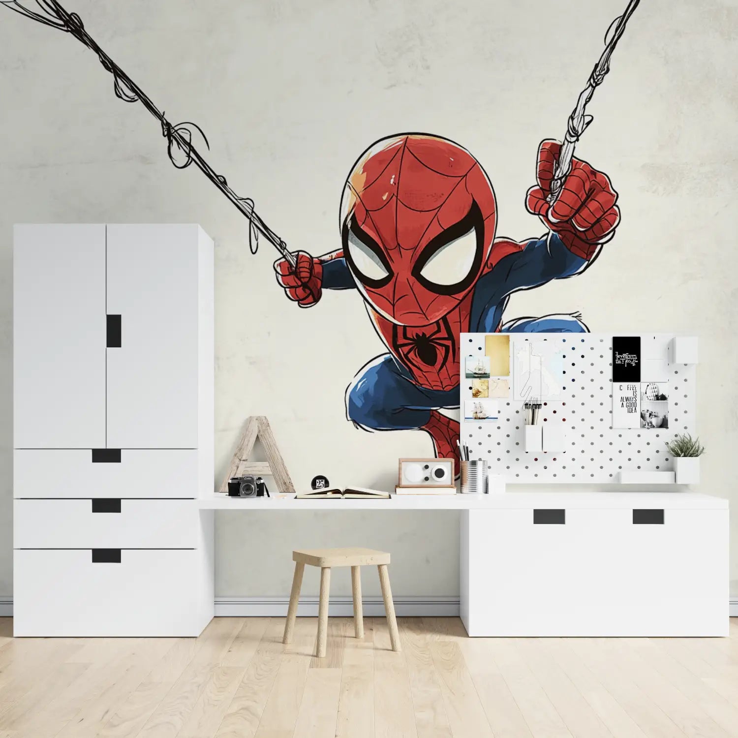 Papier Peint Bébé Spiderman - tapisserie garçon