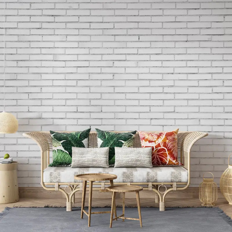 White Gray Brick Wallpaper - Second Image