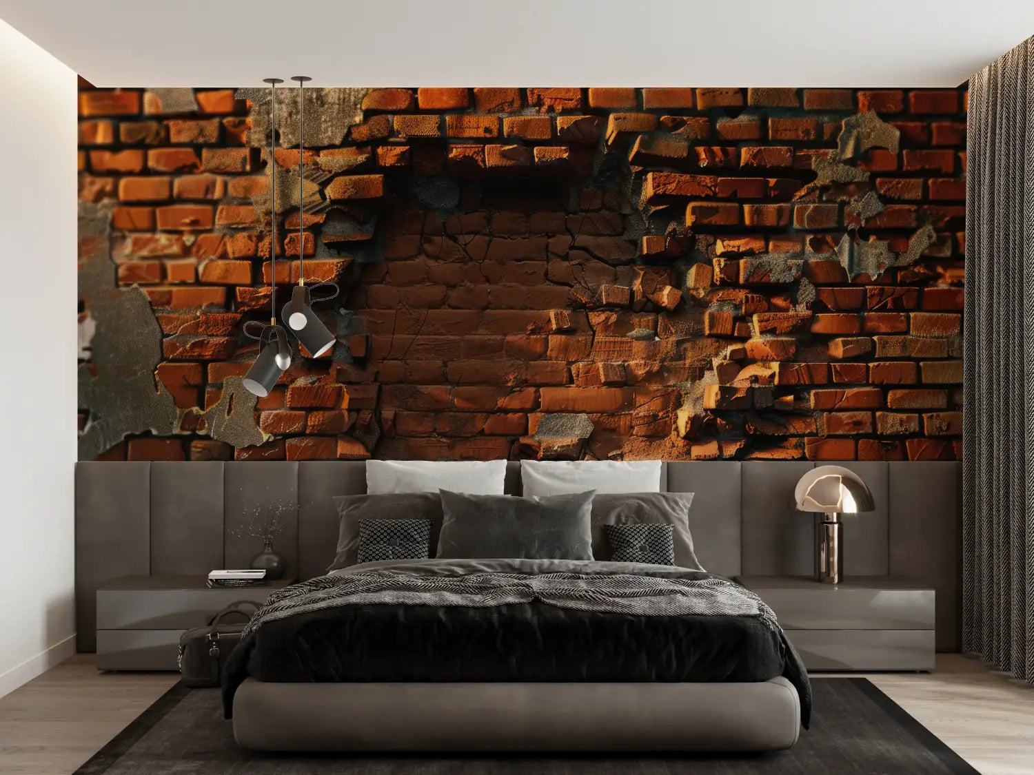 Trompe L Oeil Brick Wallpaper - Second Image