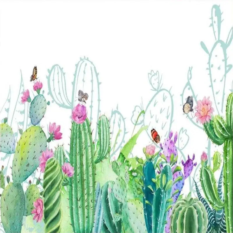 Papier Peint Cactus Aquarelle