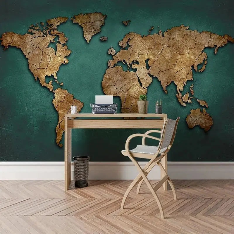 Papier Peint Carte du Monde pour Chambre