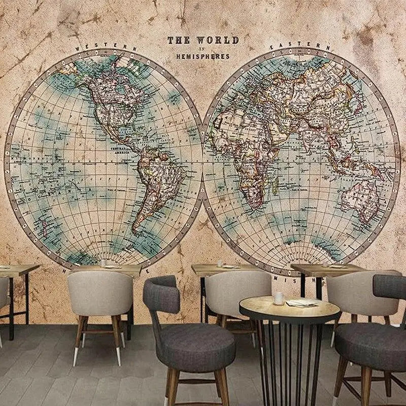 Vintage World Map Wallpaper - Second Image