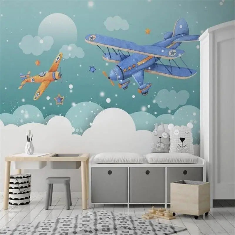 Baby Room Wallpaper Airplane - Second Image