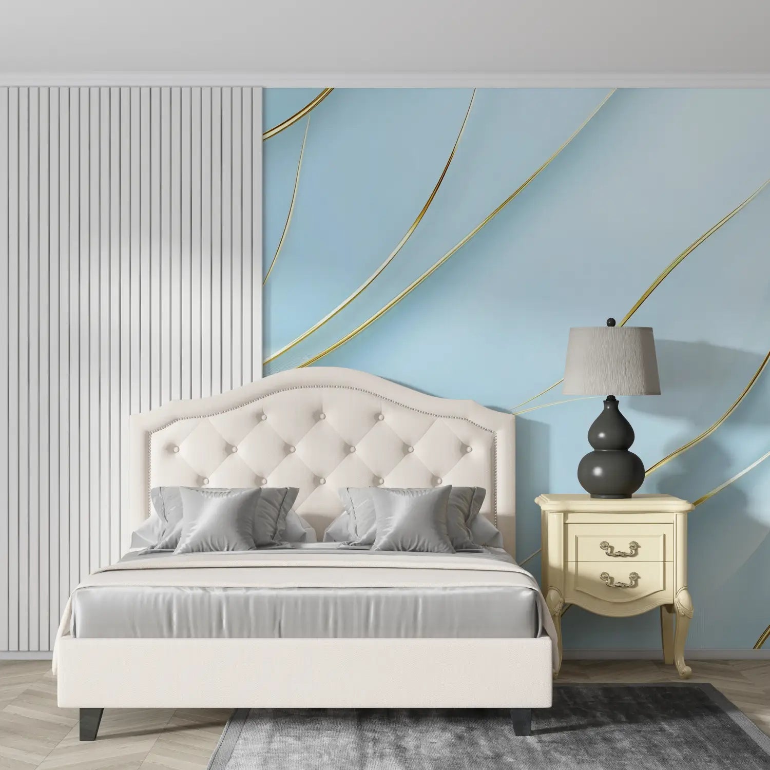 Papier Peint Chambre Bleu - tendances