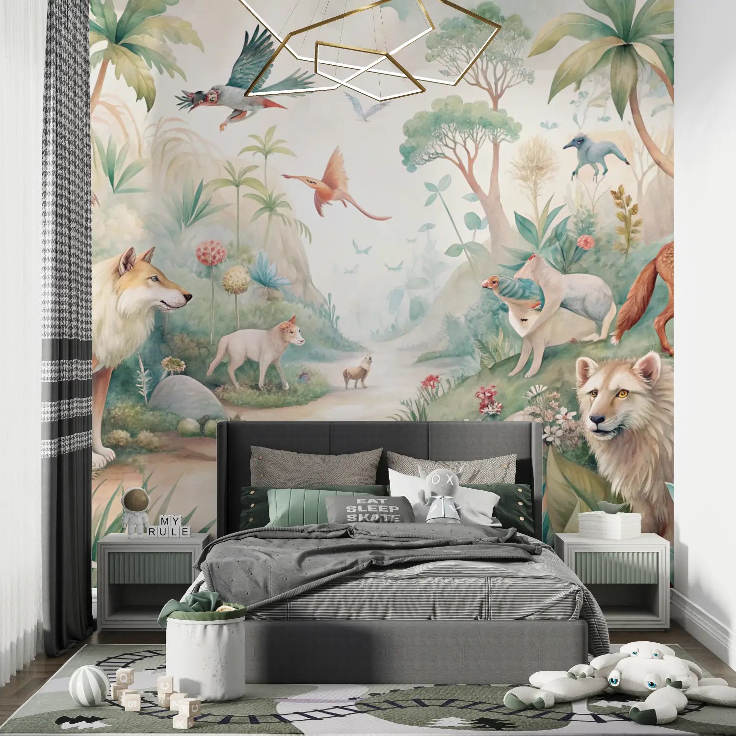 Papier Peint Chambre Enfant Jungle - Second Image