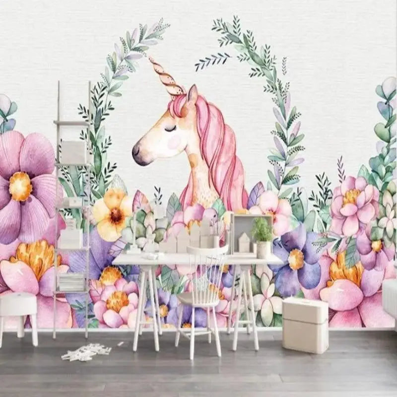 Unicorn Bedroom Wallpaper for Girls - Second Image