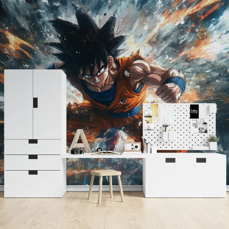 Papier Peint Dbz Design - chambre garçon lit